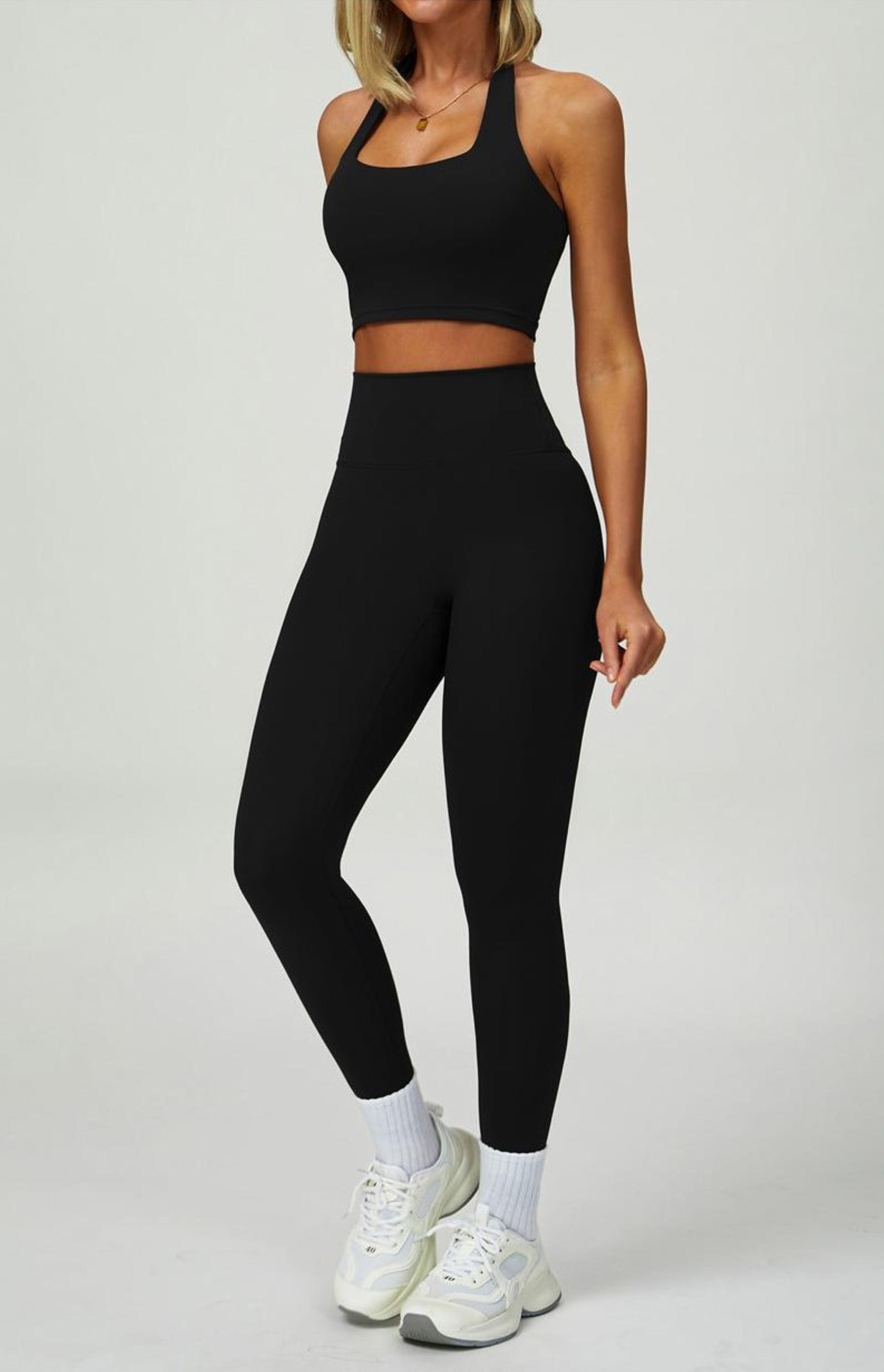 Conjunto Deportivo Mujer Calza Tiro Alto Y Peto Halter-2