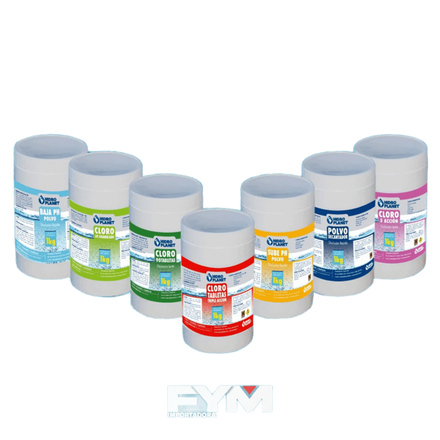 Cloro Granulado Para Piscina Pack 10 Unidades, Pote 1kg-2