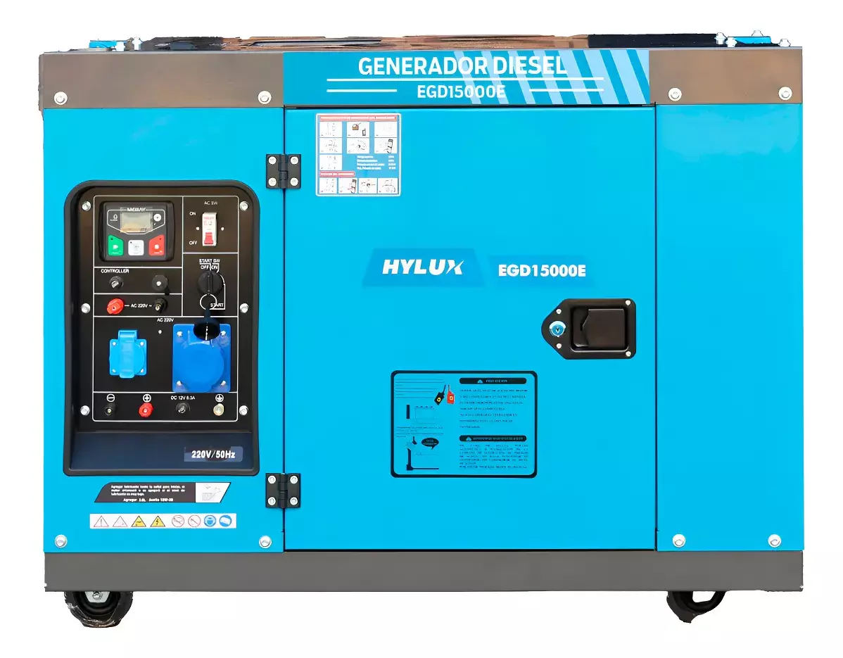 Generador Diésel 9.5kw Monofásico Hylux Edg15000e 220v-0