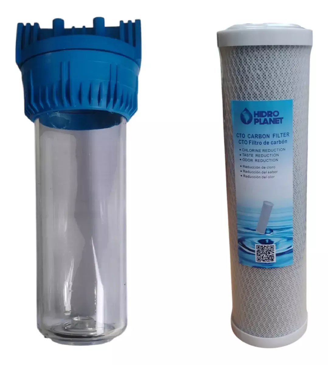 Contenedor Filtro 10 PuLG + Cartucho Carbón Activado 10 PuLG-0