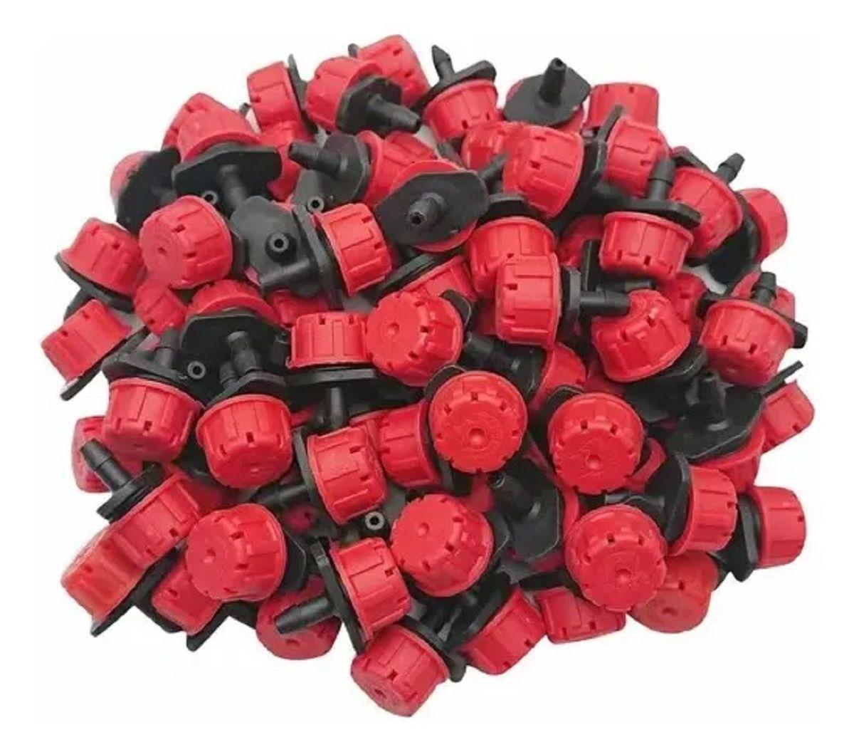 100mts Cañeria Plansa Poliet 1/2 Pulgada + Gotero Rojo 100un-1