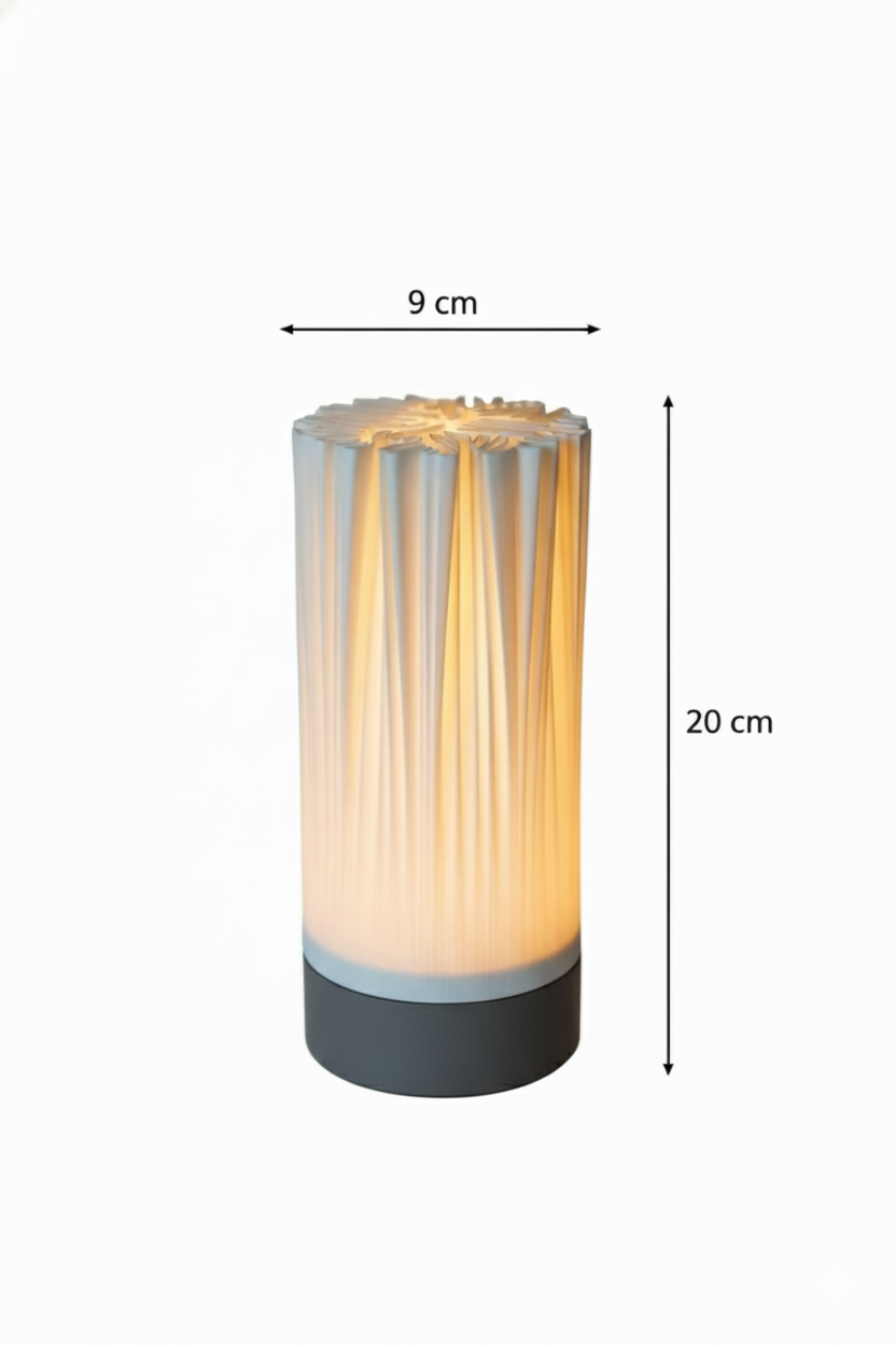 Lampara De Mesa Led Usb 20 Cm Diseno Organico Minimalista-4