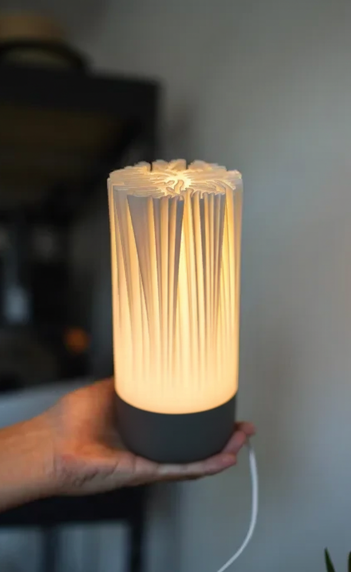 Lampara De Mesa Led Usb 20 Cm Diseno Organico Minimalista-5