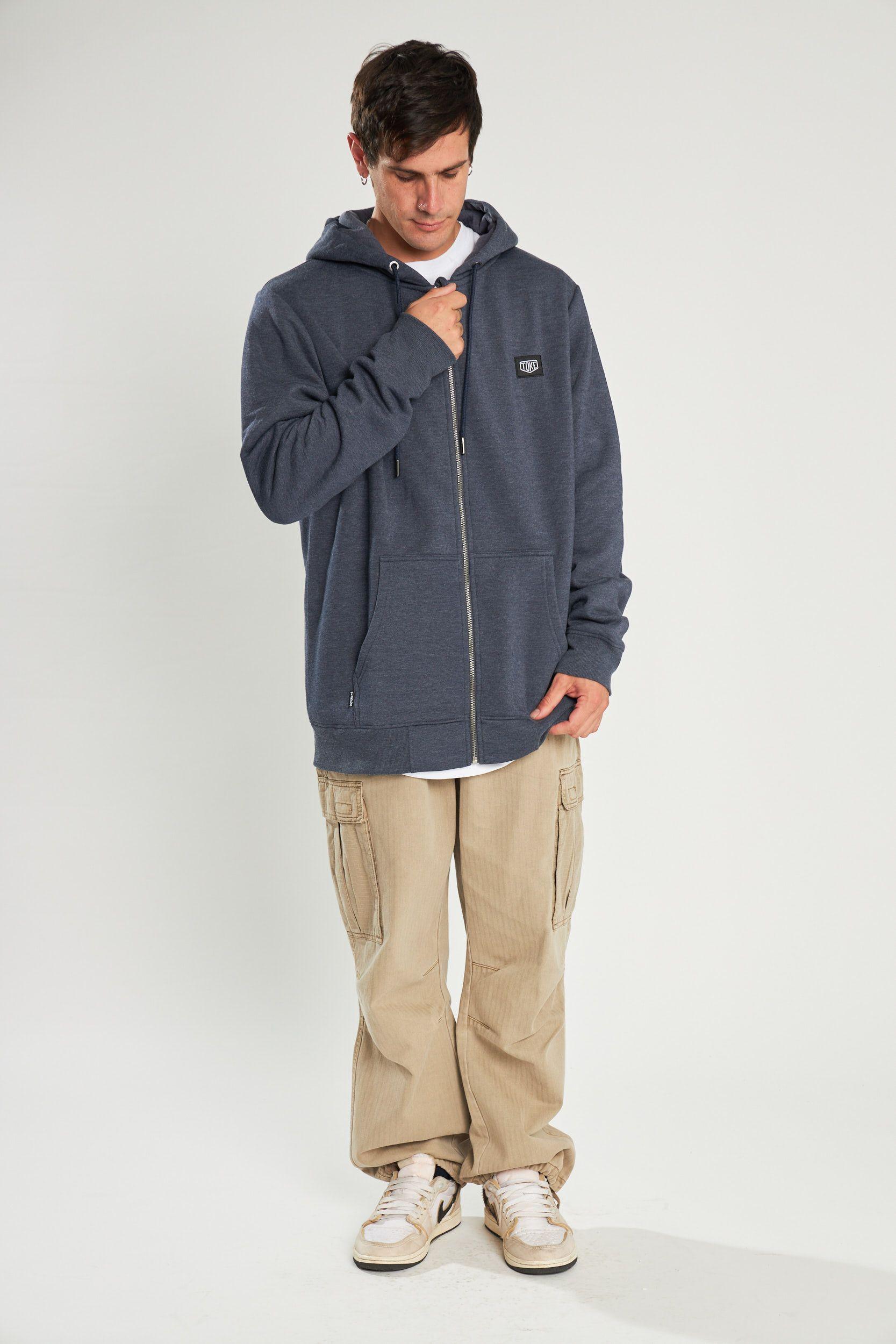 Poleron Full Zipper Azul-4