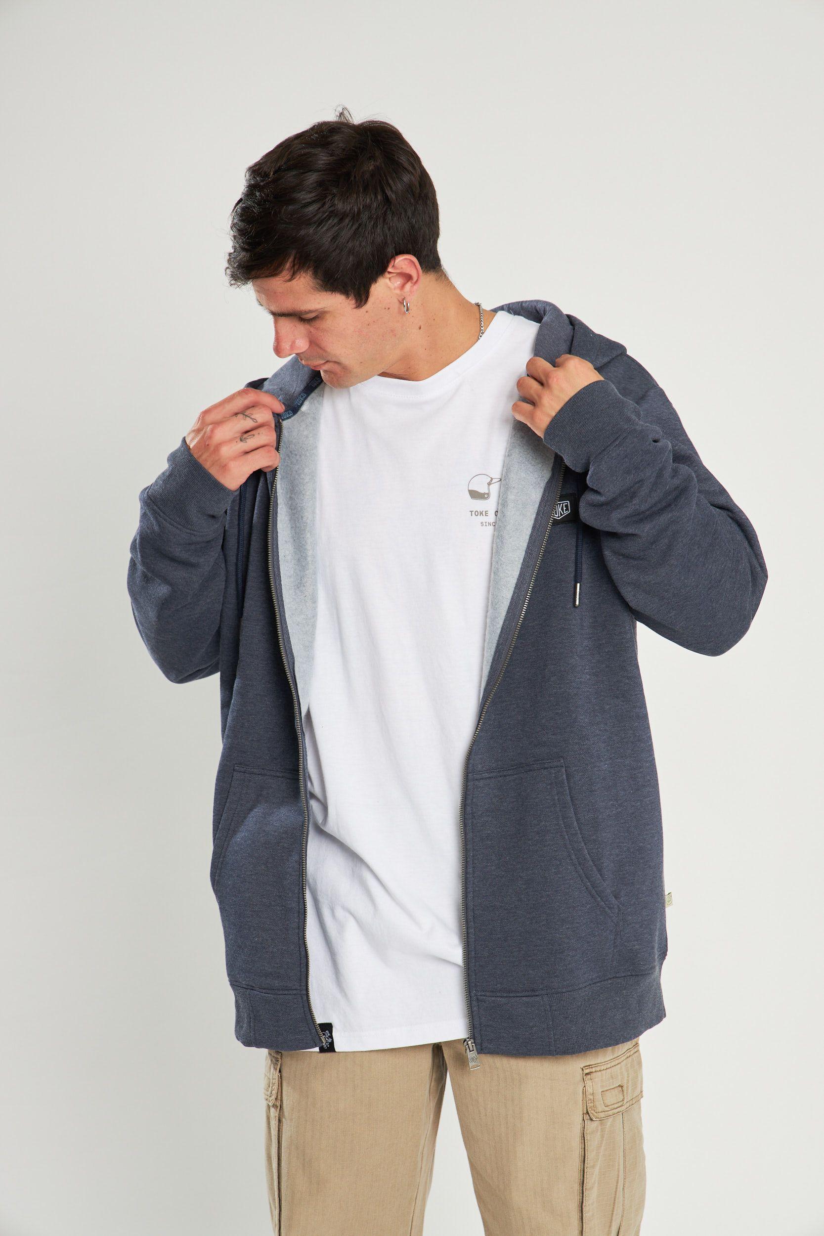 Poleron Full Zipper Azul-5