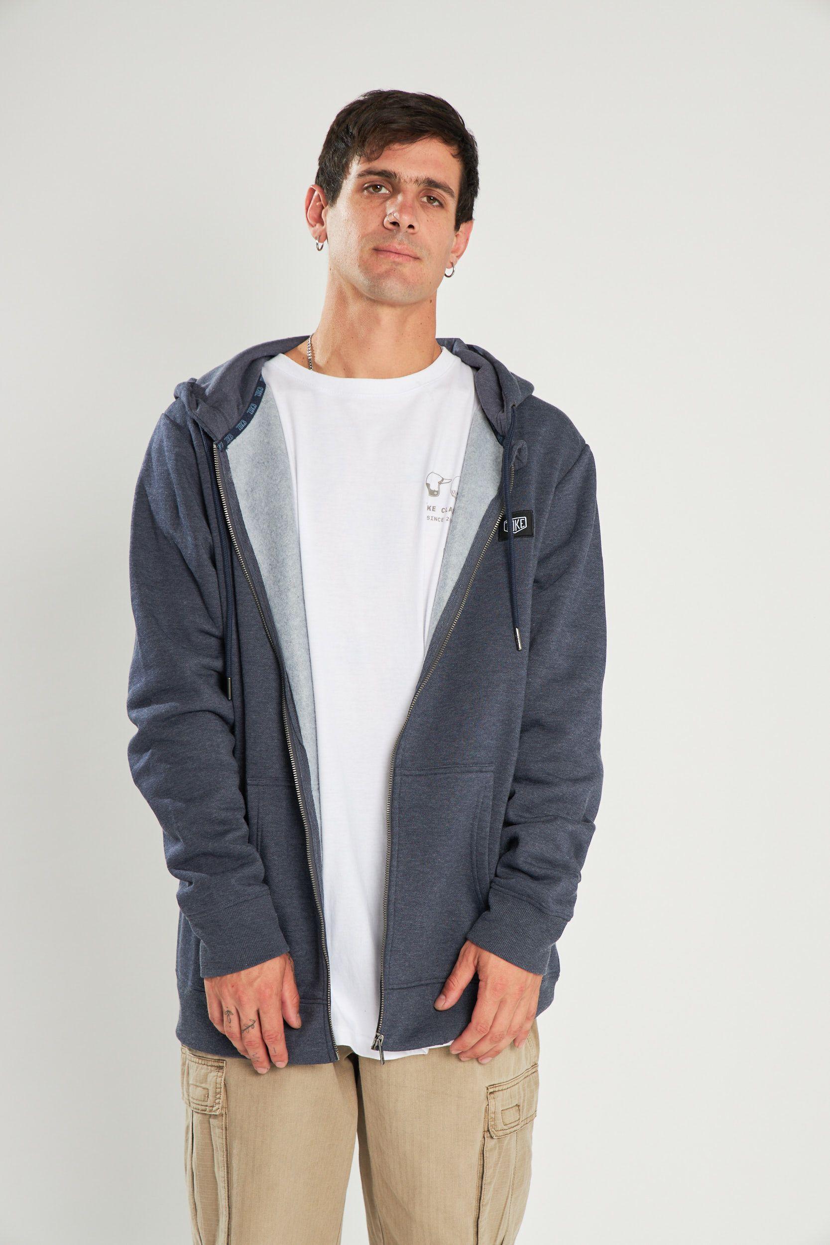 Poleron Full Zipper Azul-6