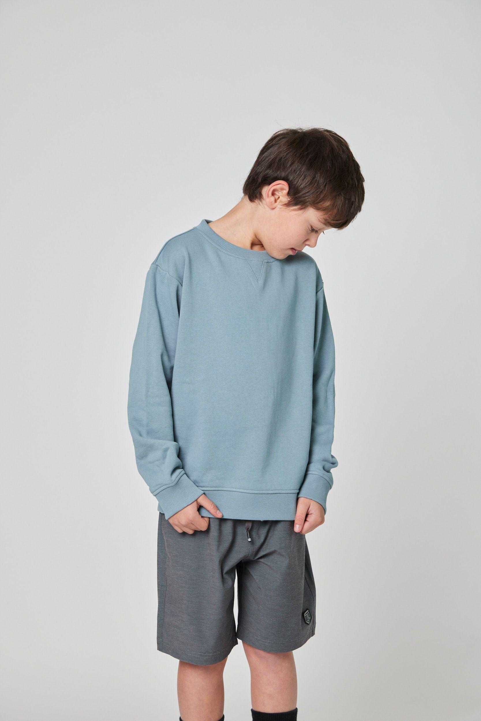 Poleron Crew Celeste Kid-3