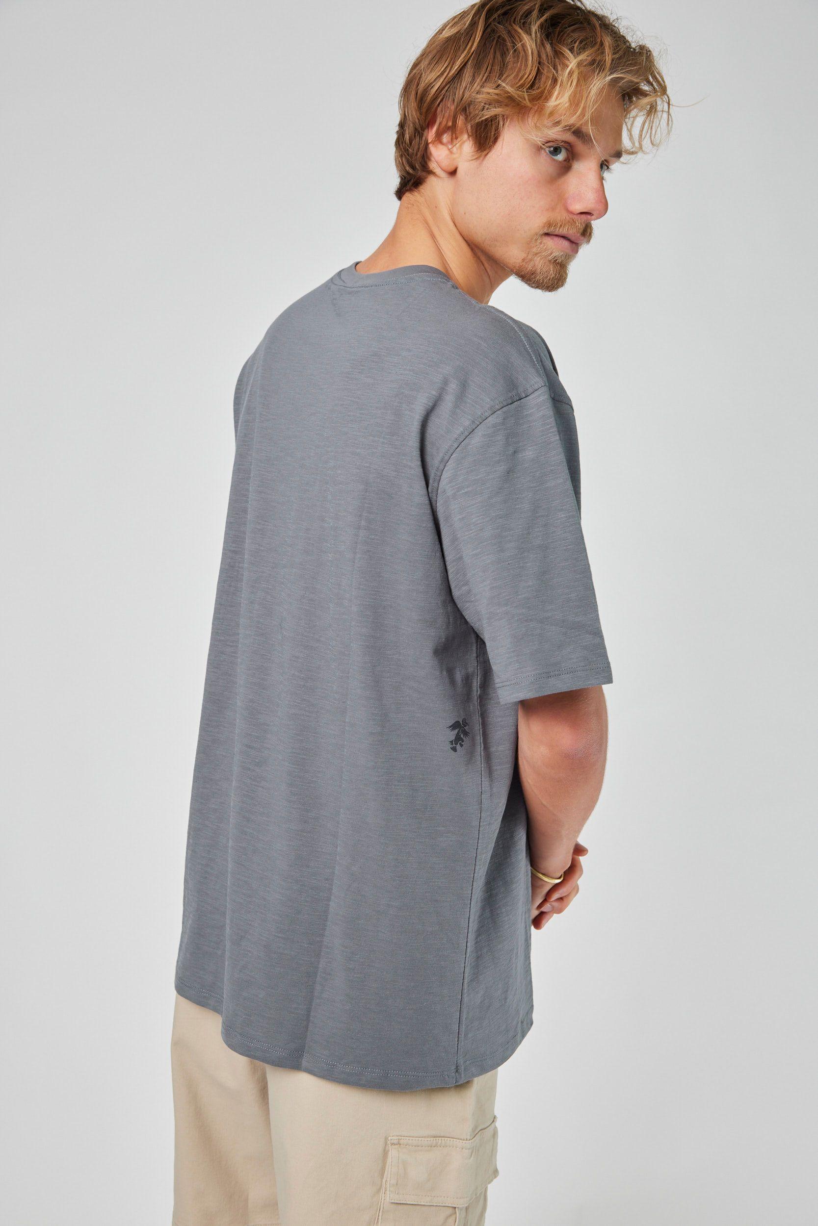 Polera MC Bolsillo Gris -4