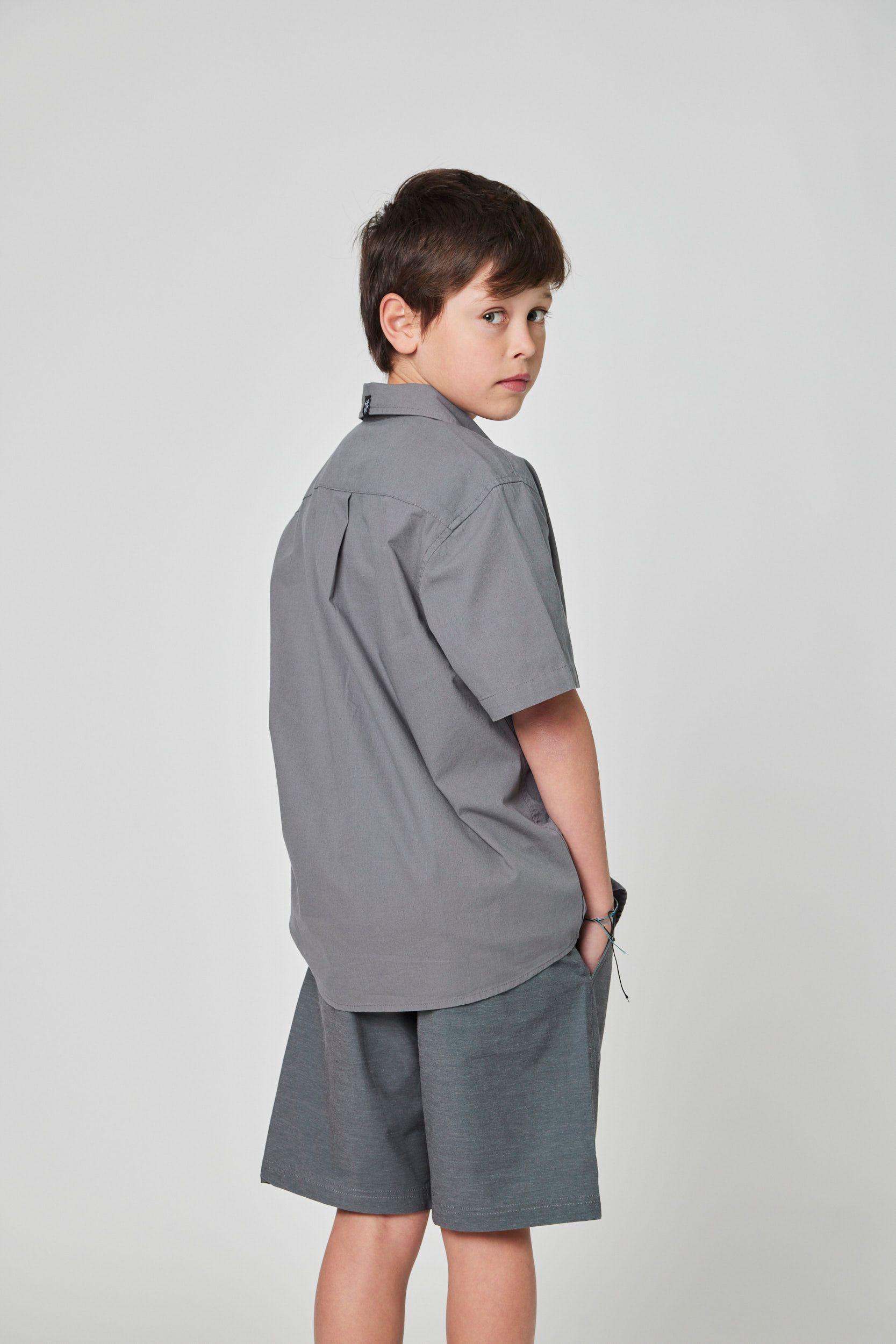 Camisa Solid Gris Kid-2