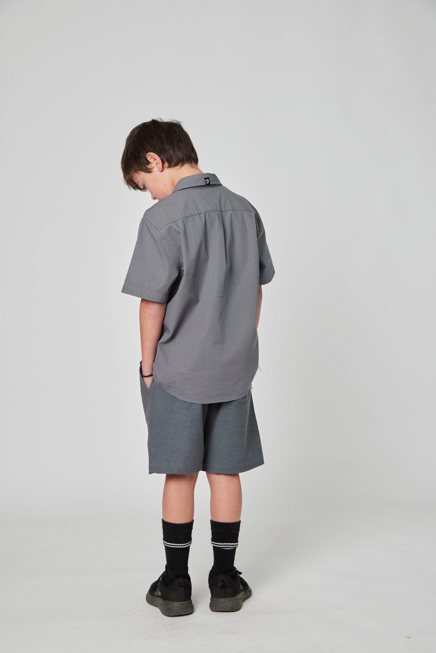 Camisa Solid Gris Kid-3