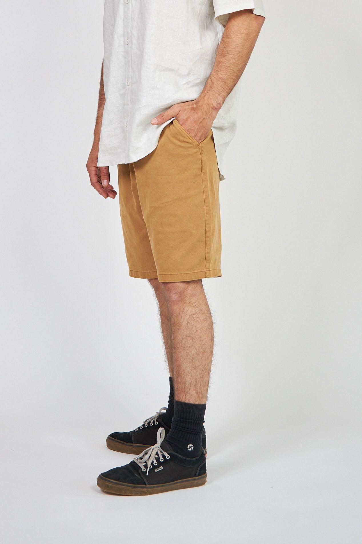 Short Solid Toke Beige-2