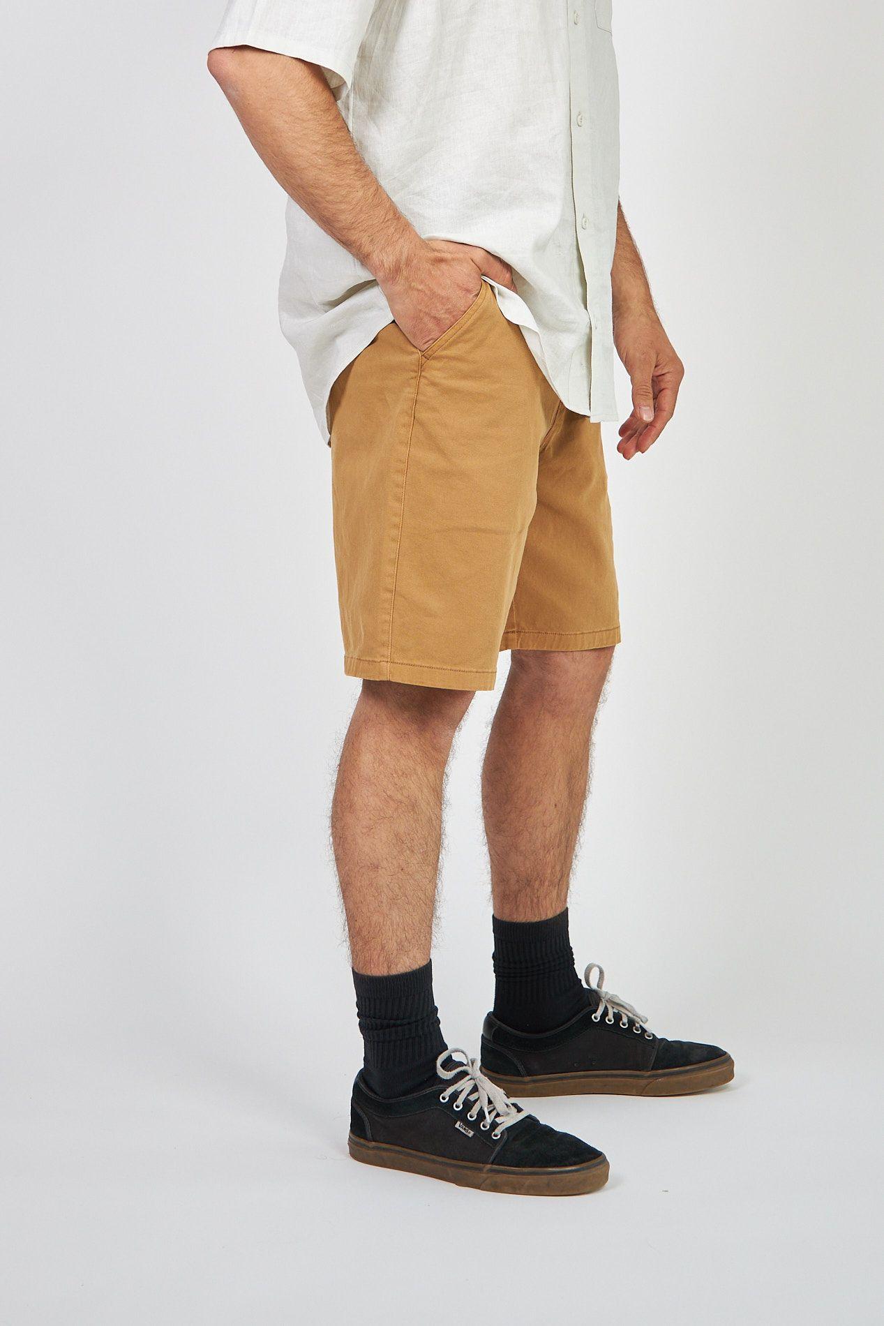 Short Solid Toke Beige-3