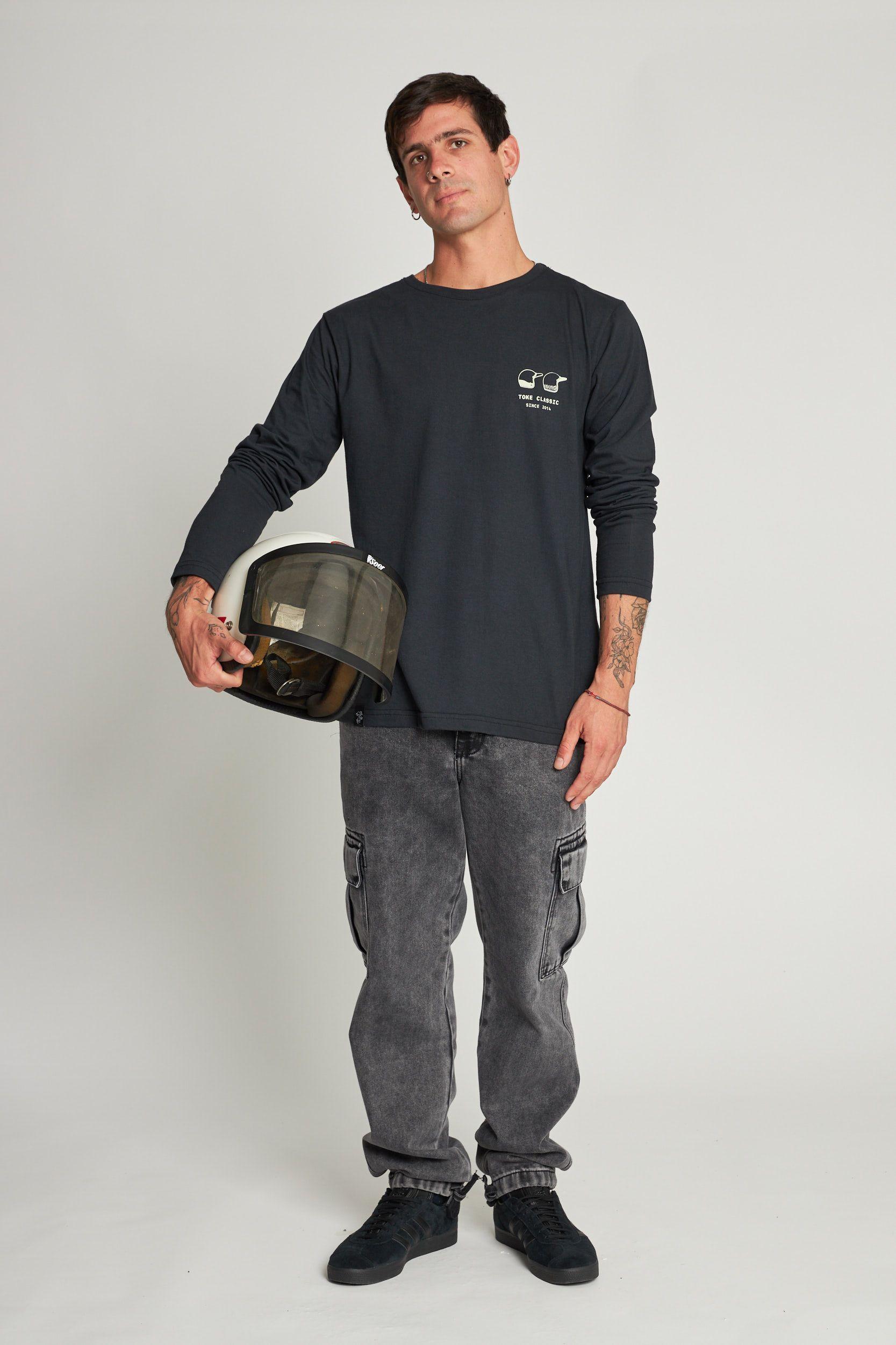 Polera ML Cascos Negro-0