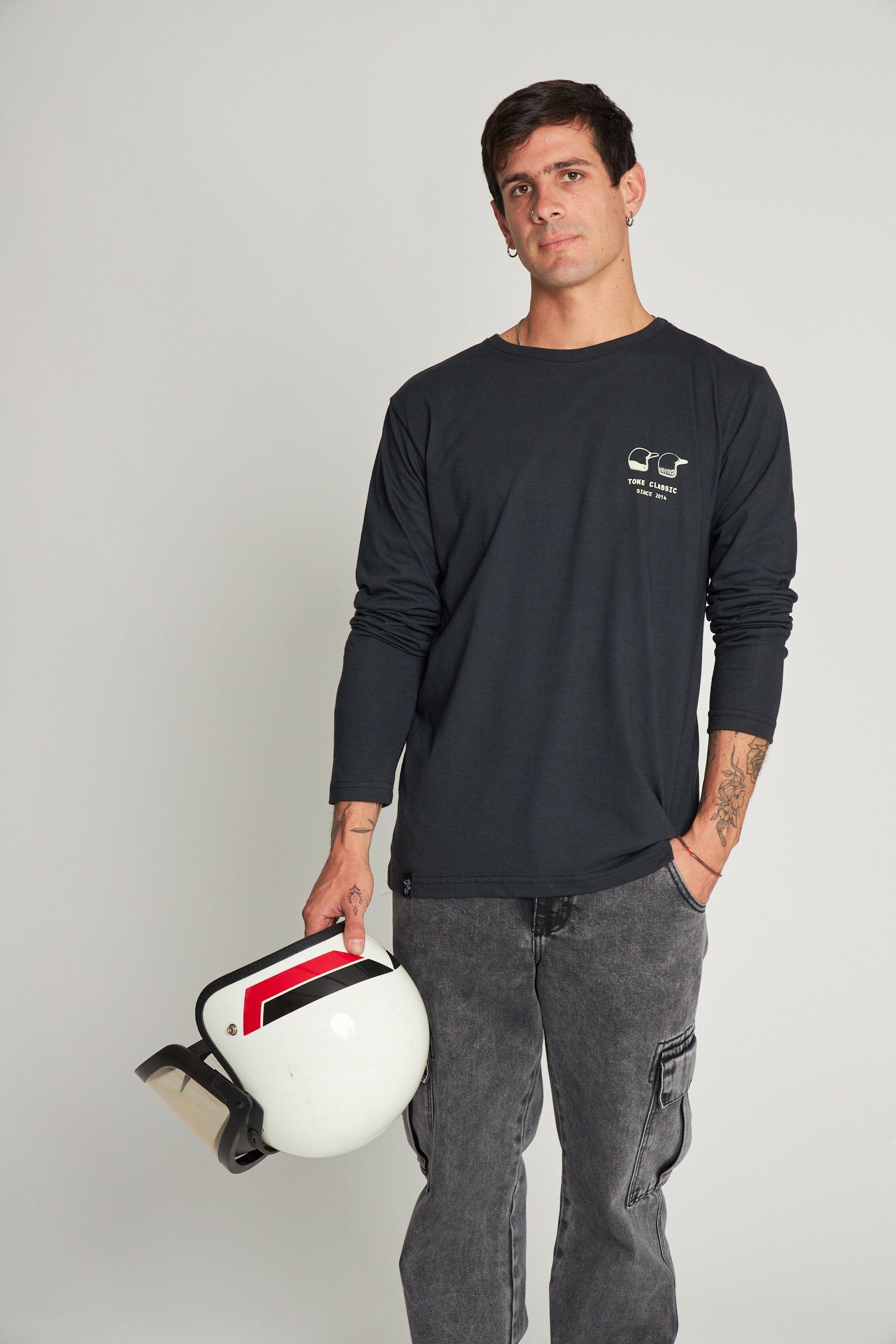 Polera ML Cascos Negro-5