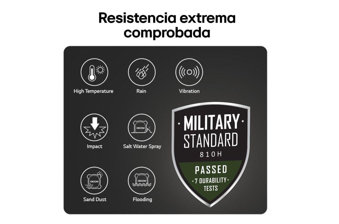 Parlante LG Xboom Rock - Sonido potente - Estándar Militar - Negro-7