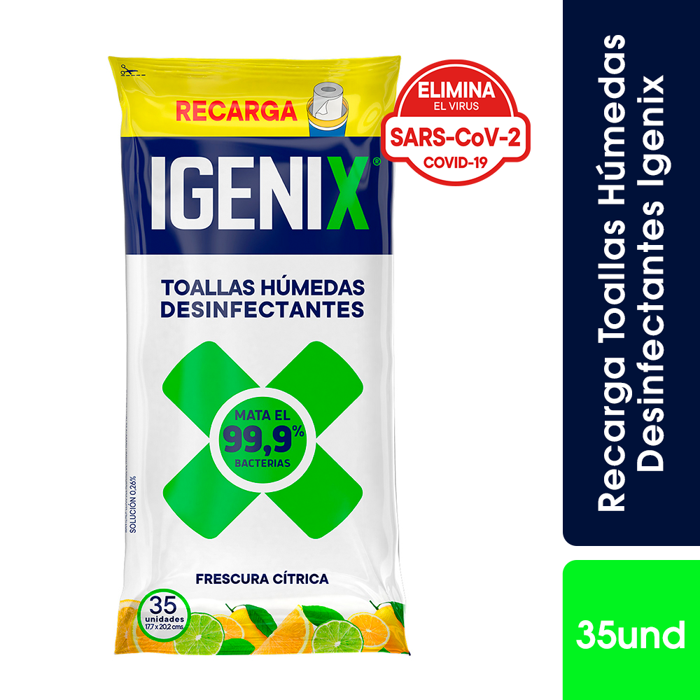 Toallitas Desinfectantes Igenix Recarga 35 Unidades-0