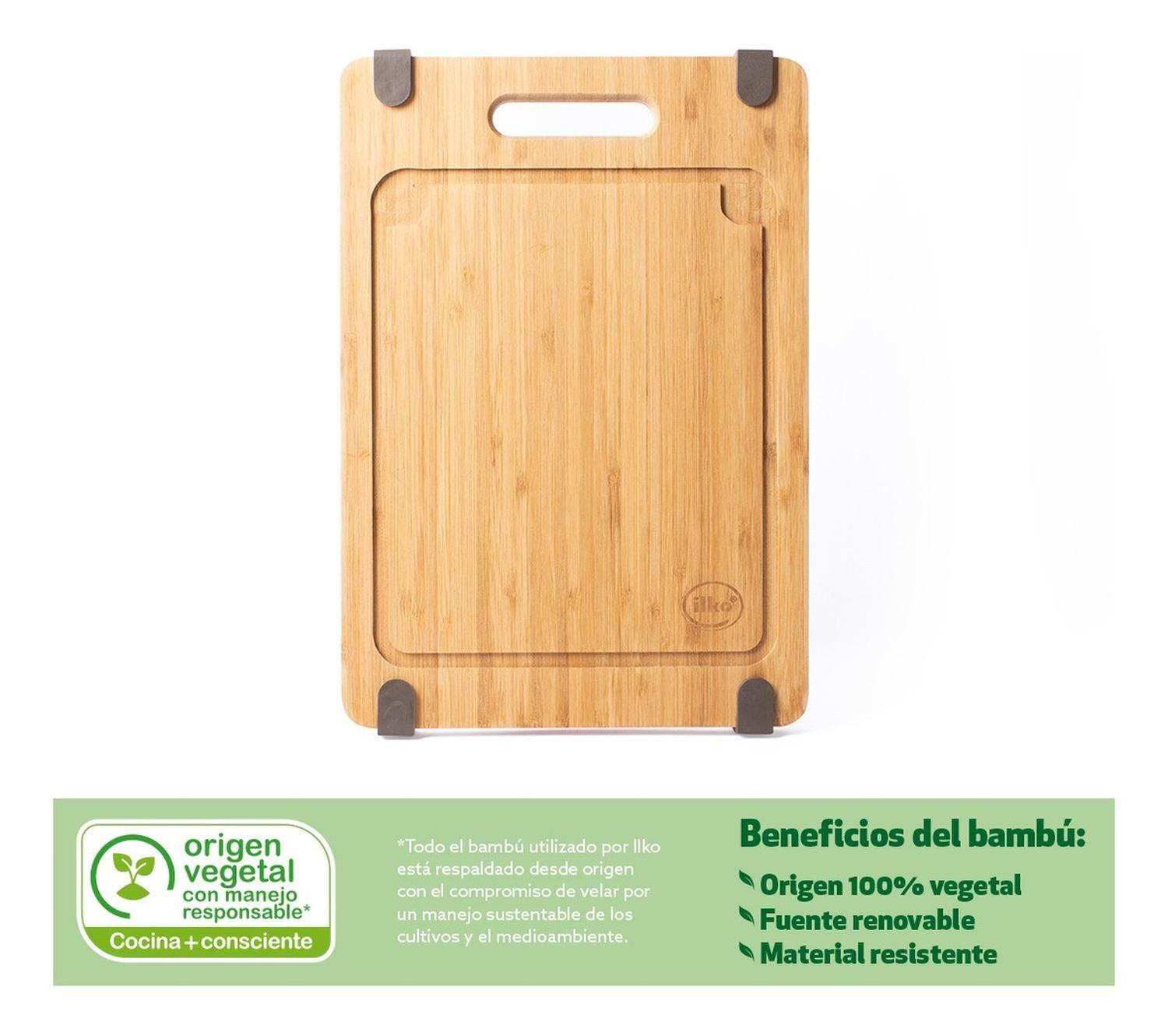 Tabla Cortar Bambú Natural Mediana Design Ilko-4
