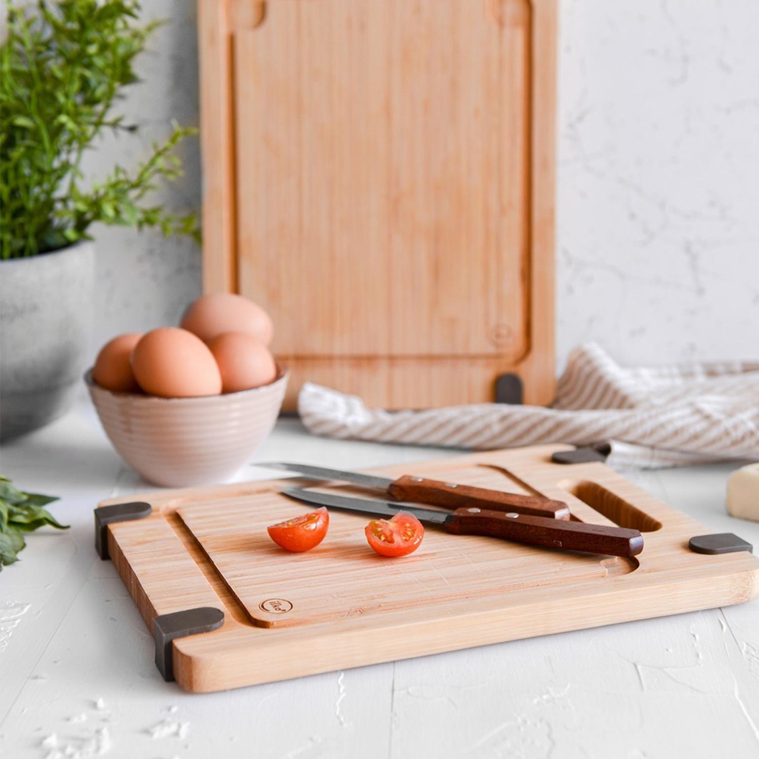 Tabla Cortar Bambú Natural Mediana Design Ilko-5