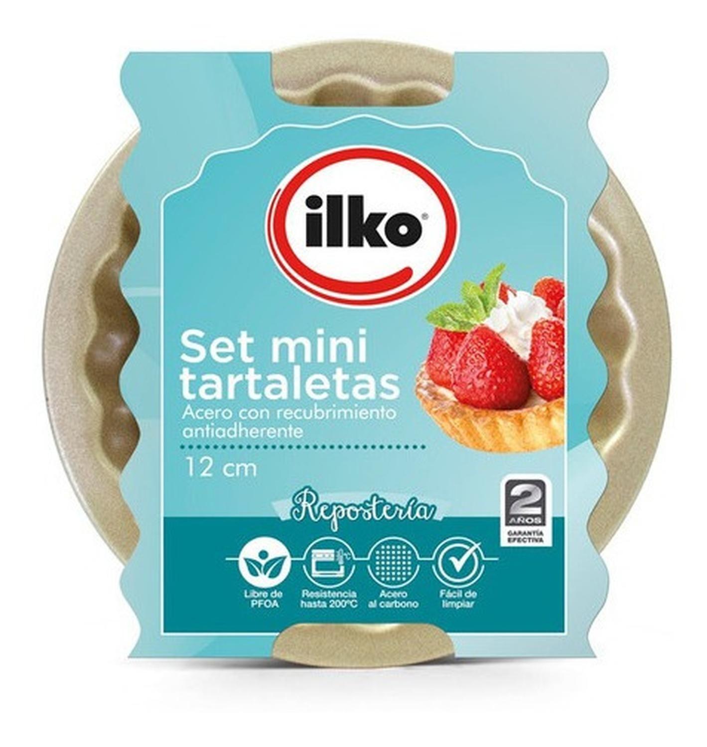 Set 4 Mini Tartaletas Antiadherente Gold Ilko-0