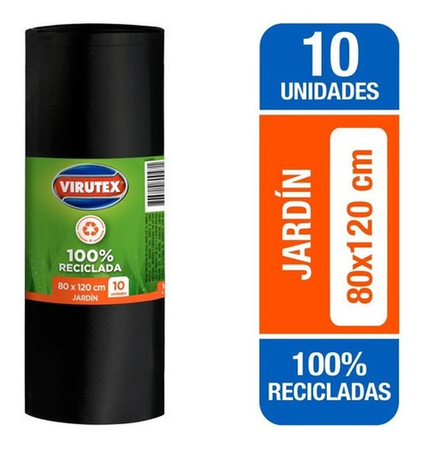 Bolsa Basura Jardín 10 Un 80x120 Cm 100% Reciclada Virutex-0