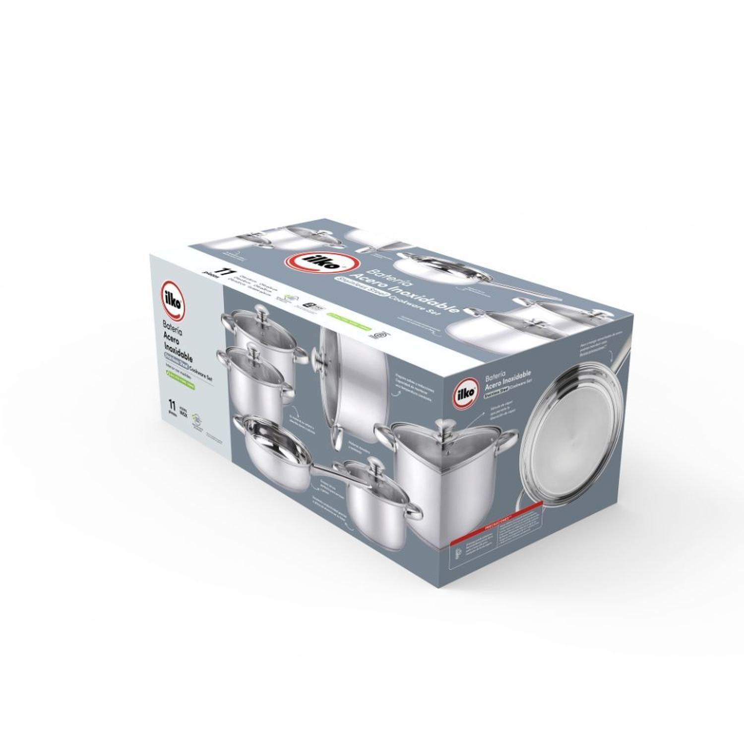 Bateria De Cocina 11 Pzs Acero Inoxidable Prime Ilko-2