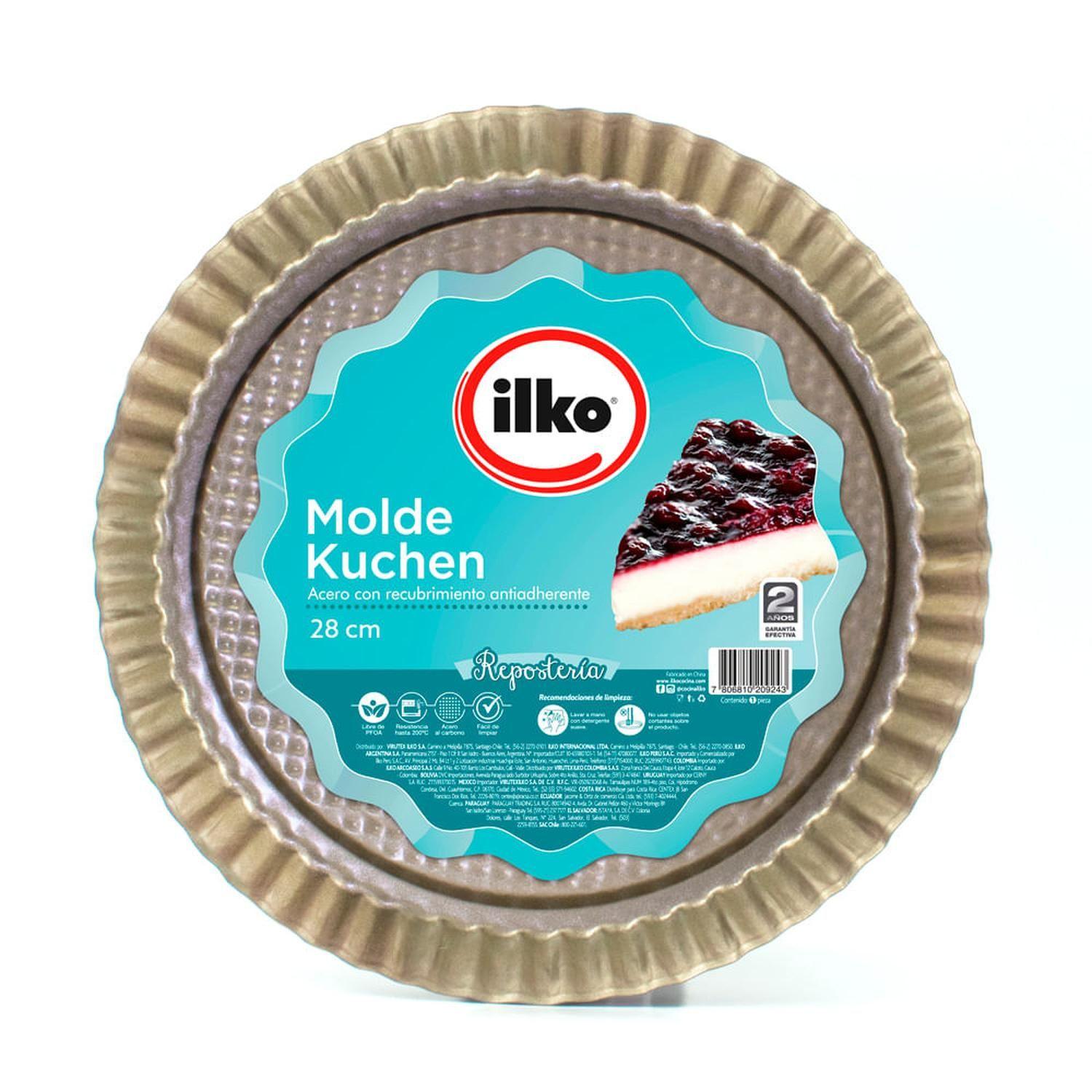 Molde Kuchen 28 Cm Antiadherente Gold Ilko-0