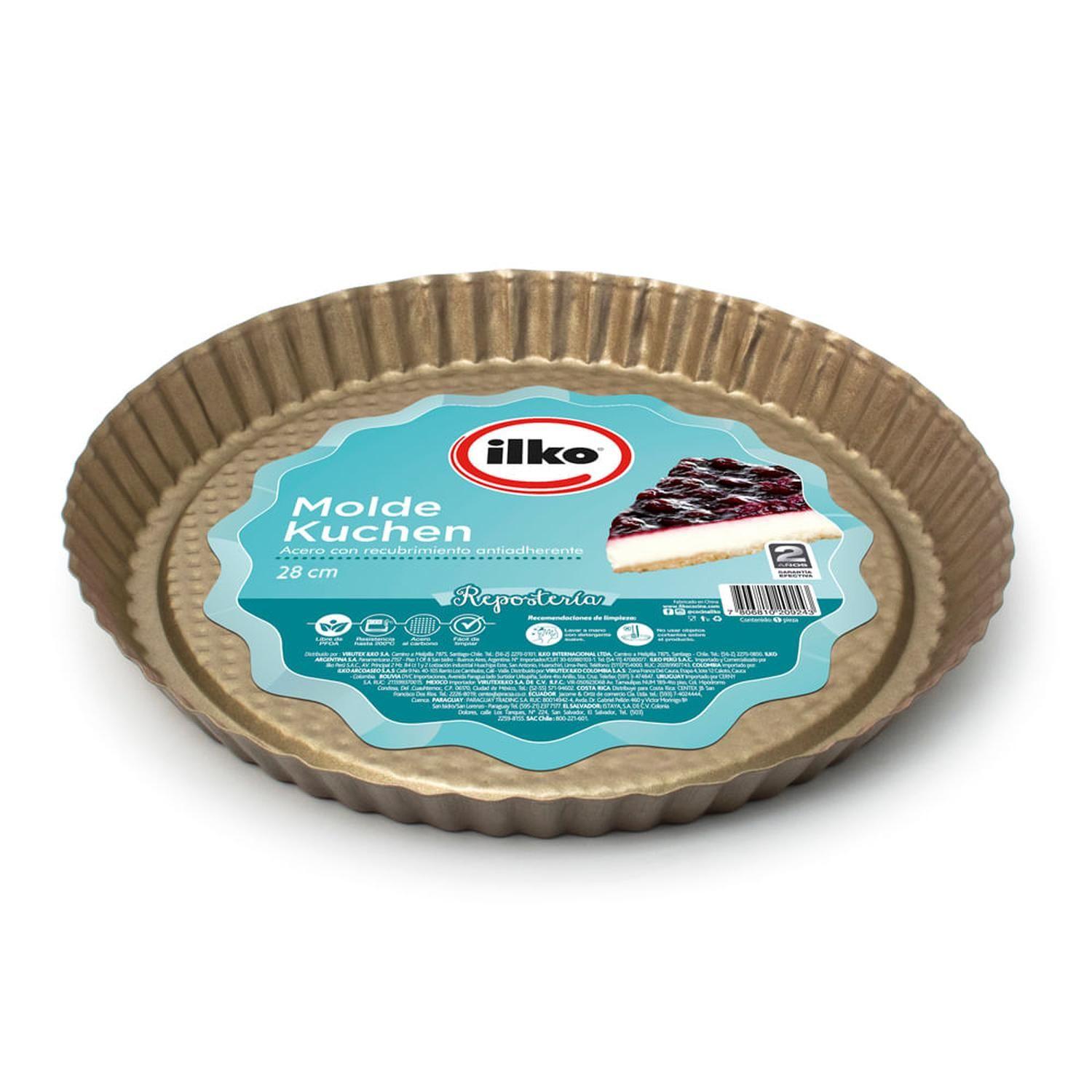 Molde Kuchen 28 Cm Antiadherente Gold Ilko-1