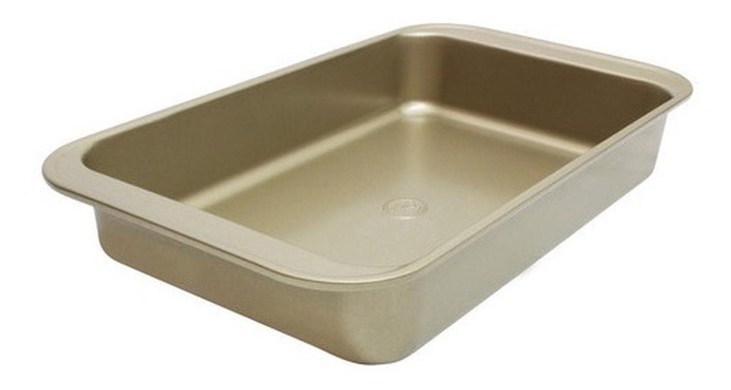 Asadera 33 X 19 Cm Antiadherente Gold Ilko-0