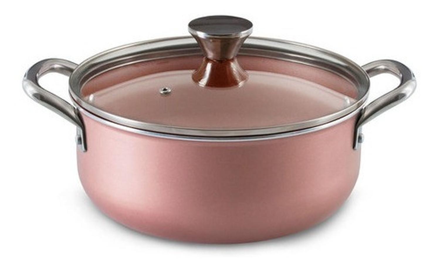 Bateria Antiadherente 7 Piezas Silver Rose Gold Ilko-1