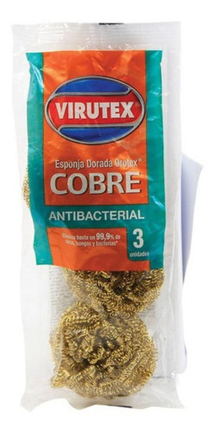 Esponja Dorada Orotex X3 Antibacterial Virutex-0