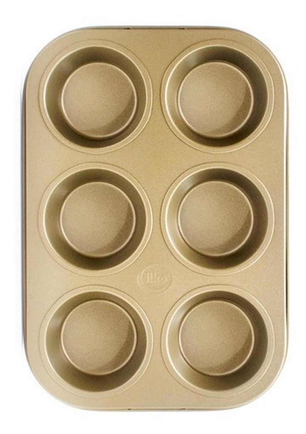 Molde Muffin 6 Un Antiadherente Gold Ilko-1