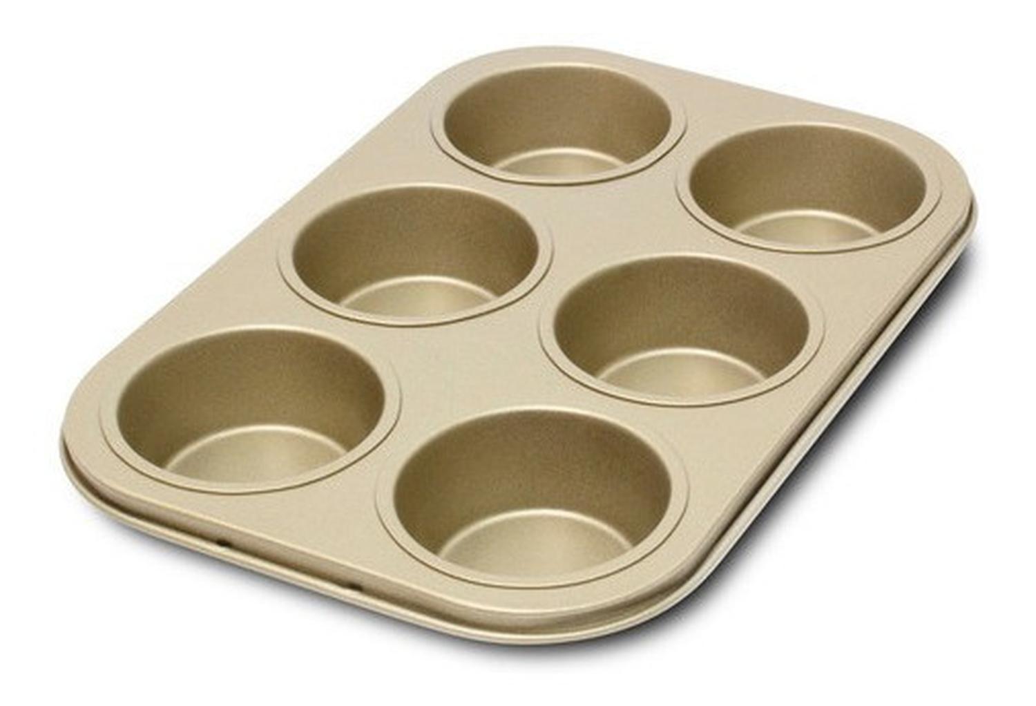 Molde Muffin 6 Un Antiadherente Gold Ilko-2