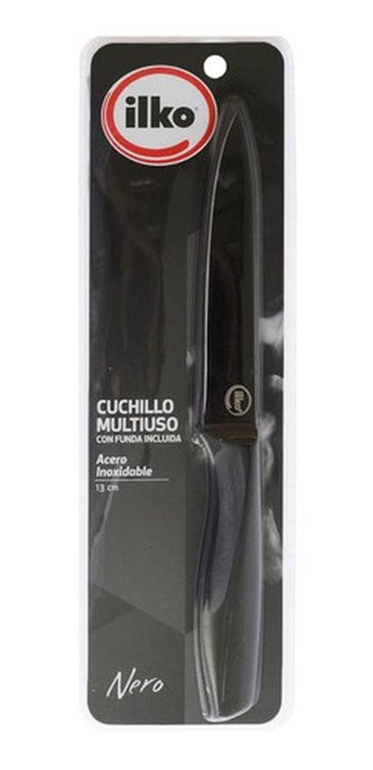 Cuchillo Multiuso 13 Cm Acero Inoxidable Nero Ilko-3