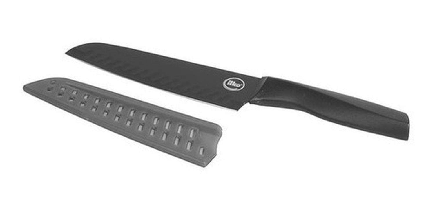 Cuchillo Santoku 18 Cm Acero Inoxidable Nero Ilko-0