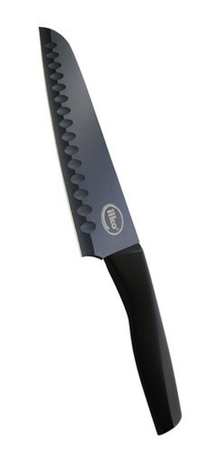 Cuchillo Santoku 18 Cm Acero Inoxidable Nero Ilko-3