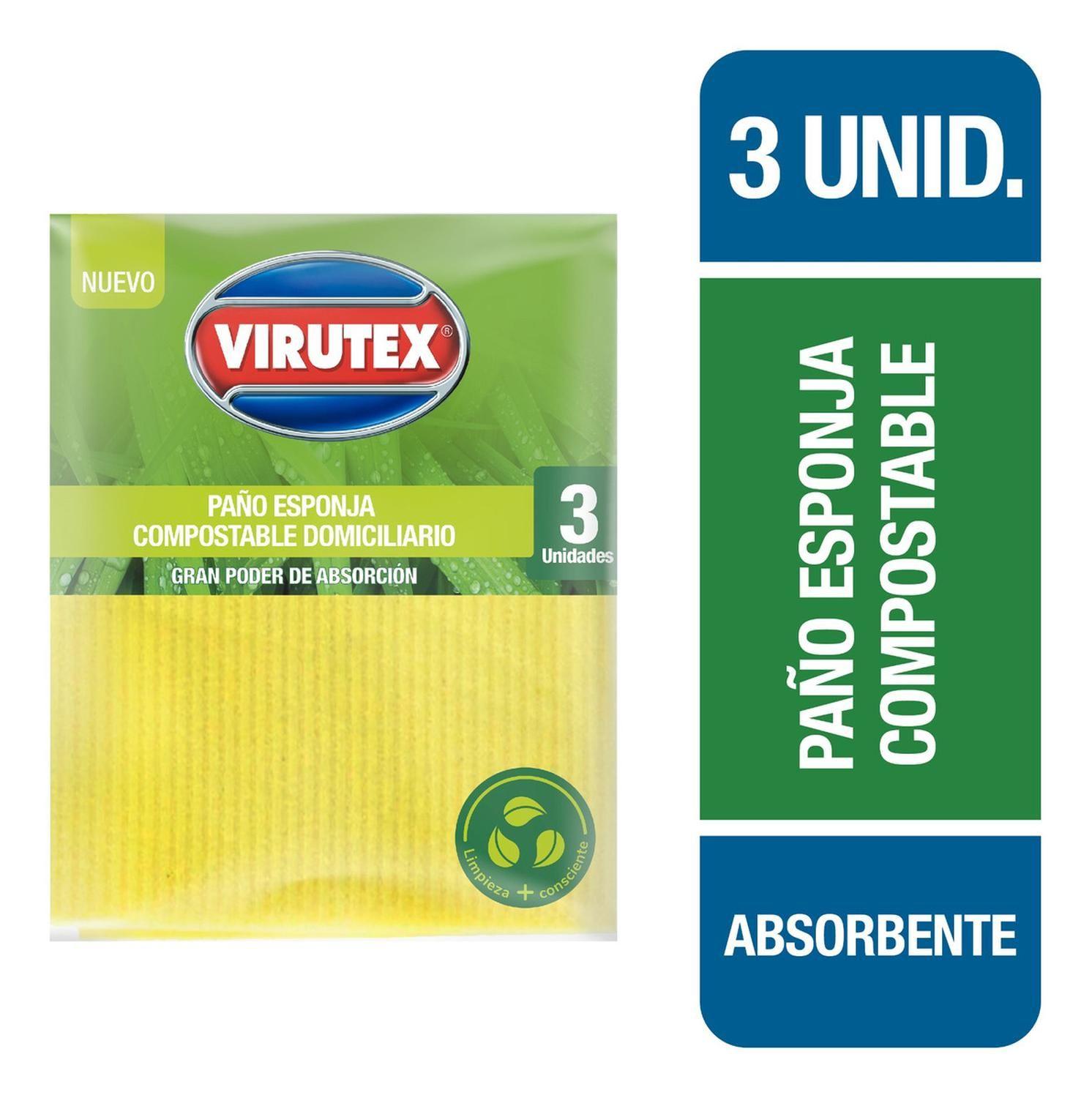 Paño Esponja Natural X3 Ultra Absorbente Virutex-0