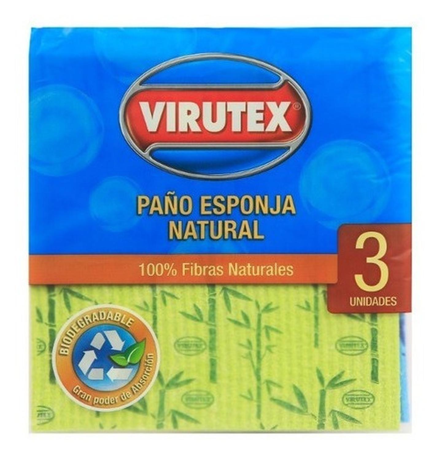 Paño Esponja Natural X3 Ultra Absorbente Virutex-2