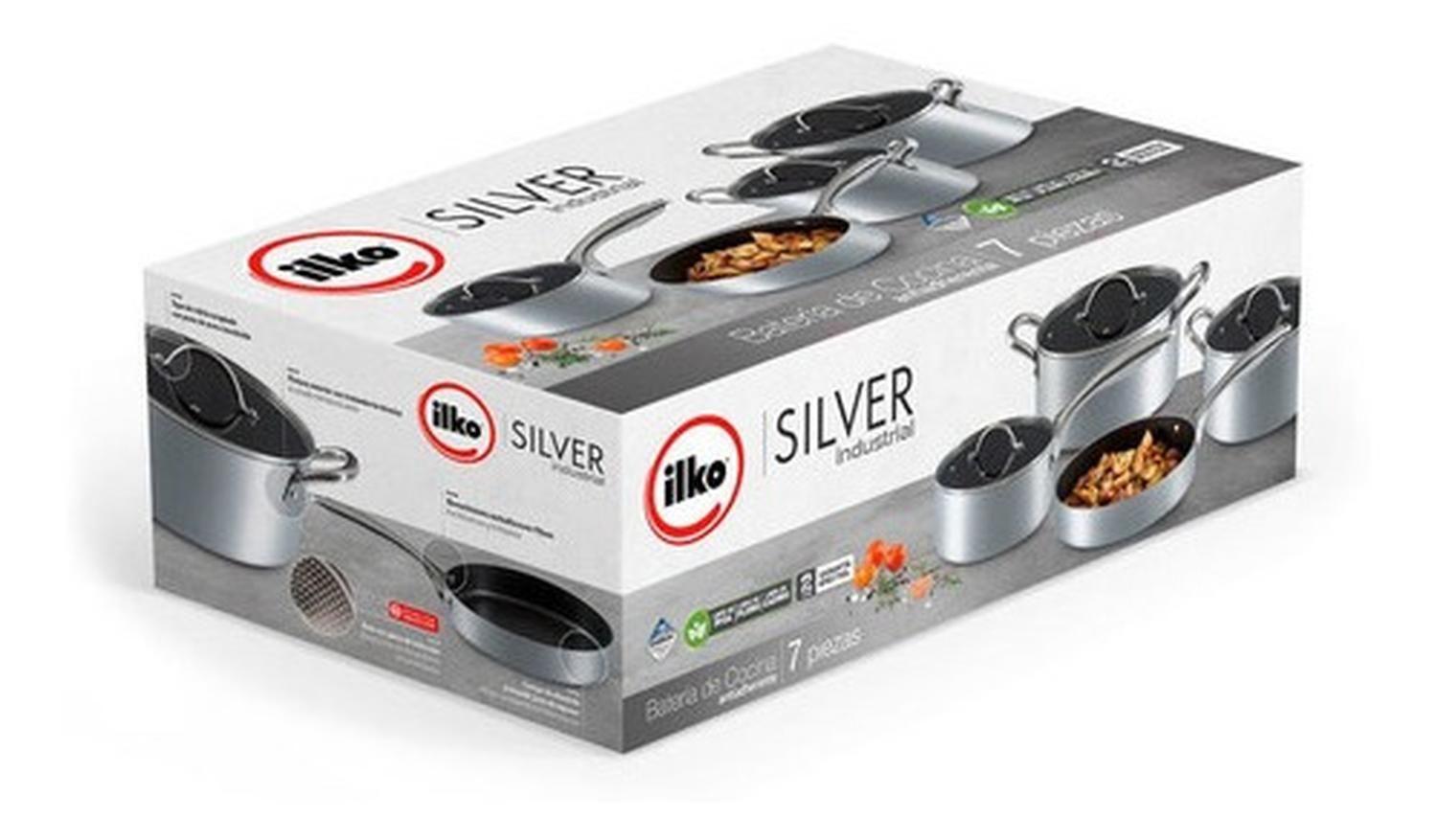Bateria Antiadherente 7 Piezas Silver Industrial Ilko-4