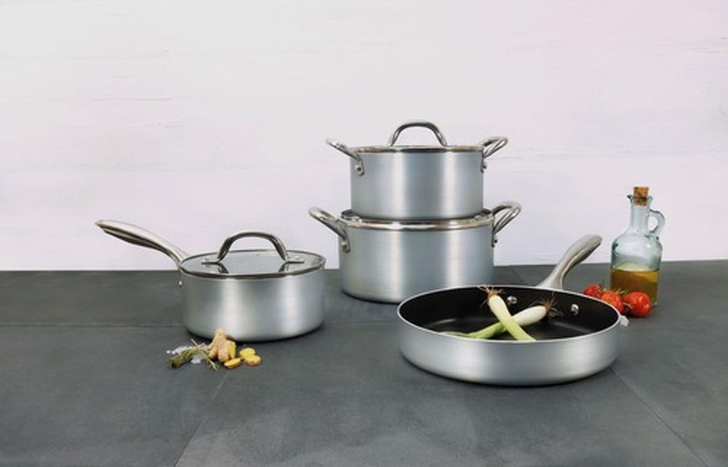 Bateria Antiadherente 7 Piezas Silver Industrial Ilko-6