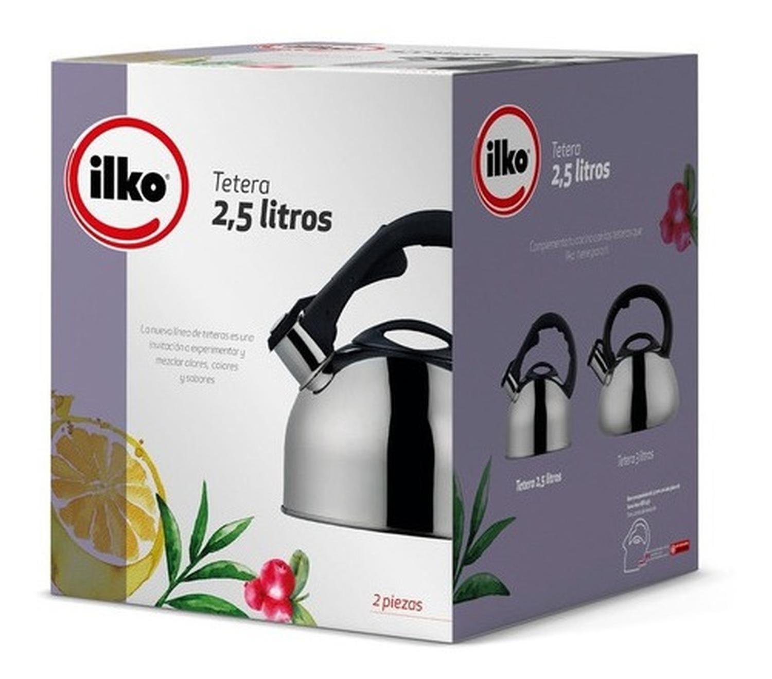 Tetera 2,5 Lt Acero Inoxidable Design Ilko-3