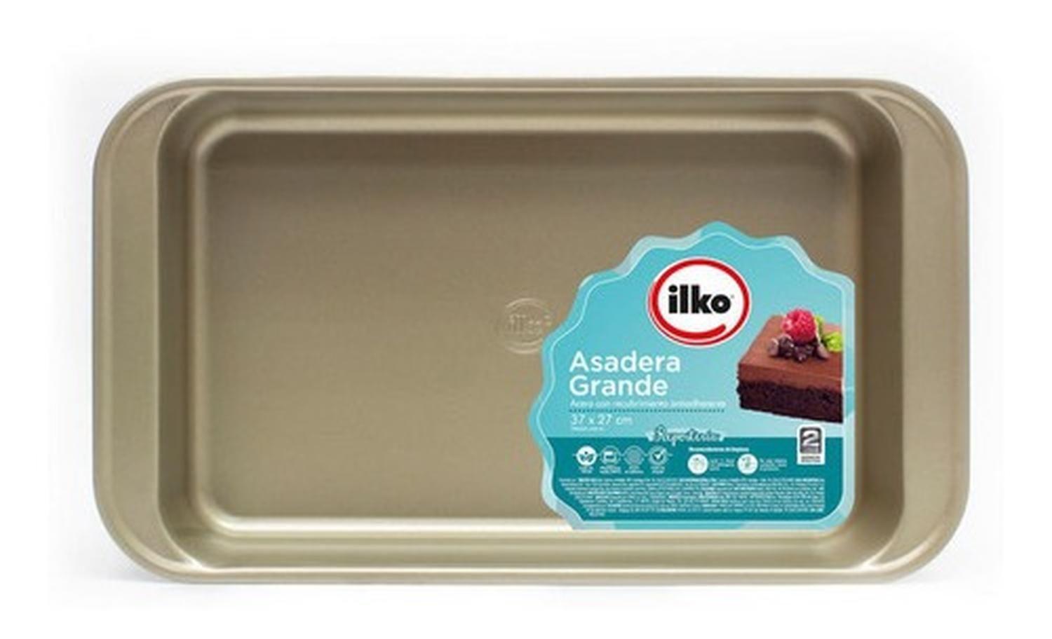 Asadera 37 X 27 Cm Antiadherente Gold Ilko-0