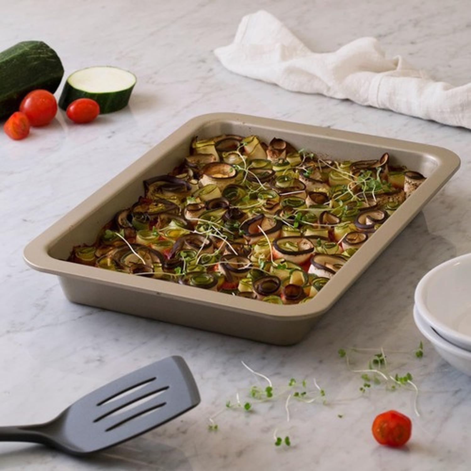 Asadera 37 X 27 Cm Antiadherente Gold Ilko-4