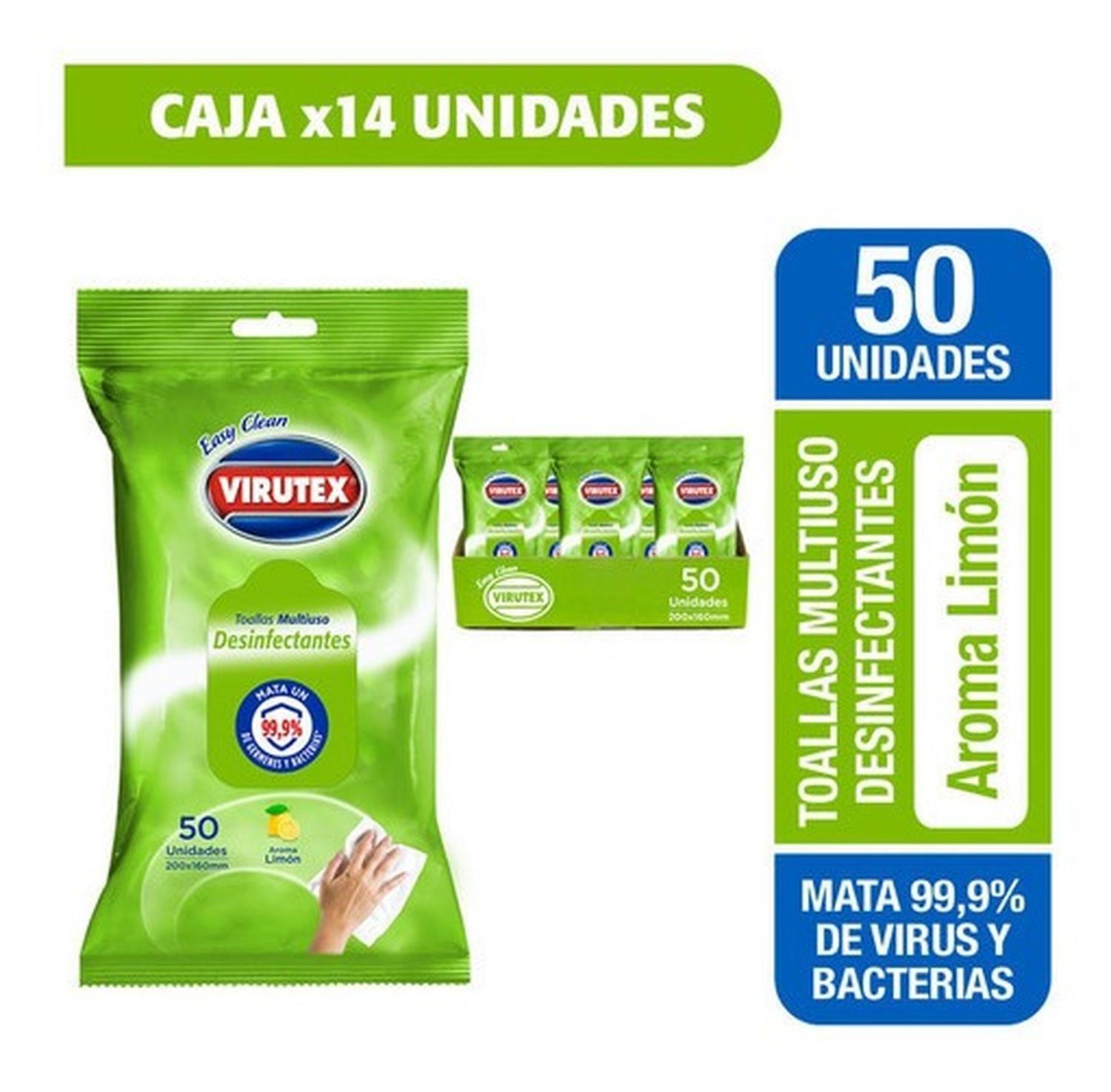 Caja X 14 Unidades Paños Desinfectantes Pouch Limon Clasica-0