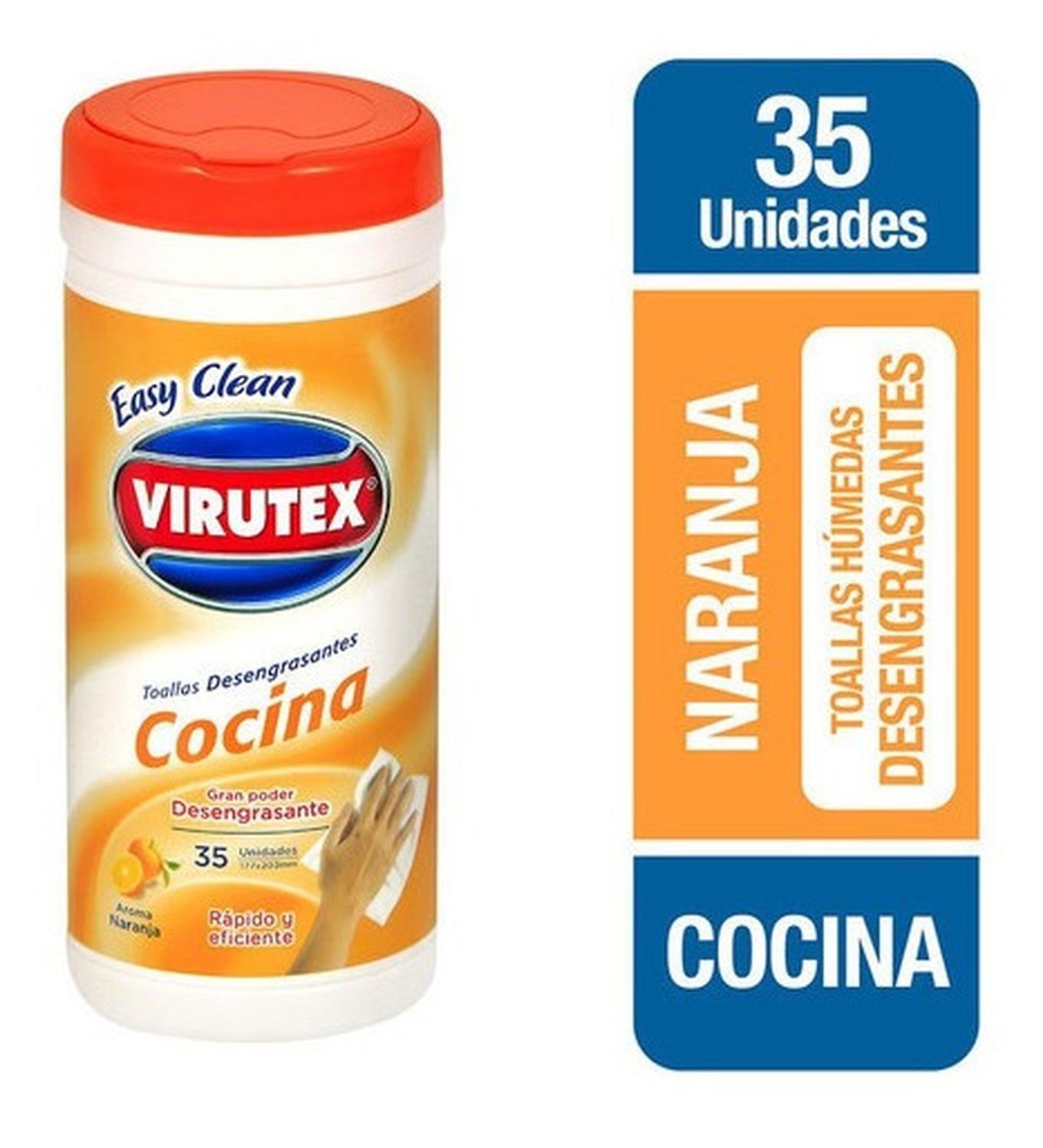 Toallas Húmedas Multiuso Desengrasante X35un Naranja Virutex-0