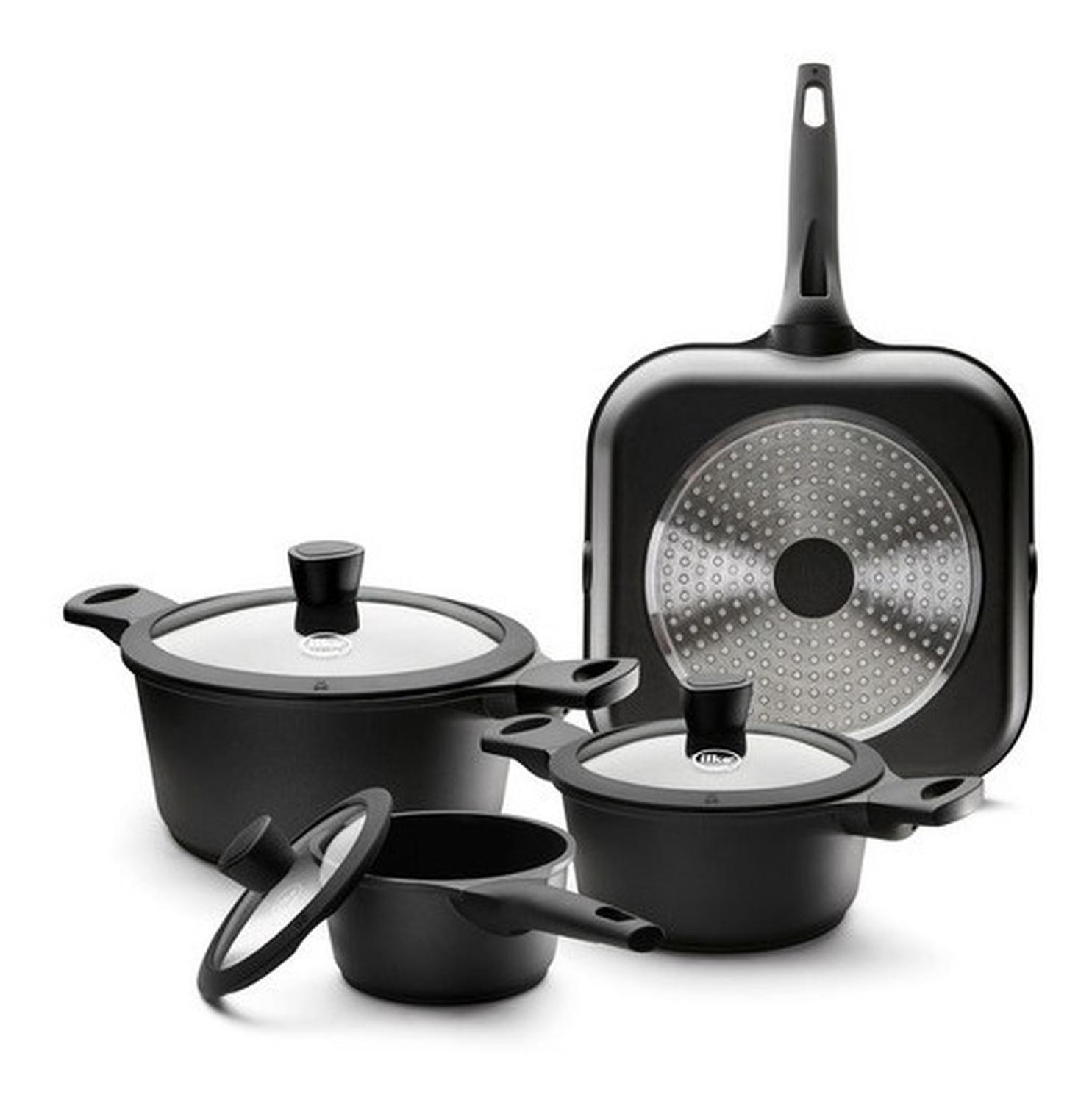 Batería De Cocina 7 Pzs Antiadherente Majestic Ilko-0