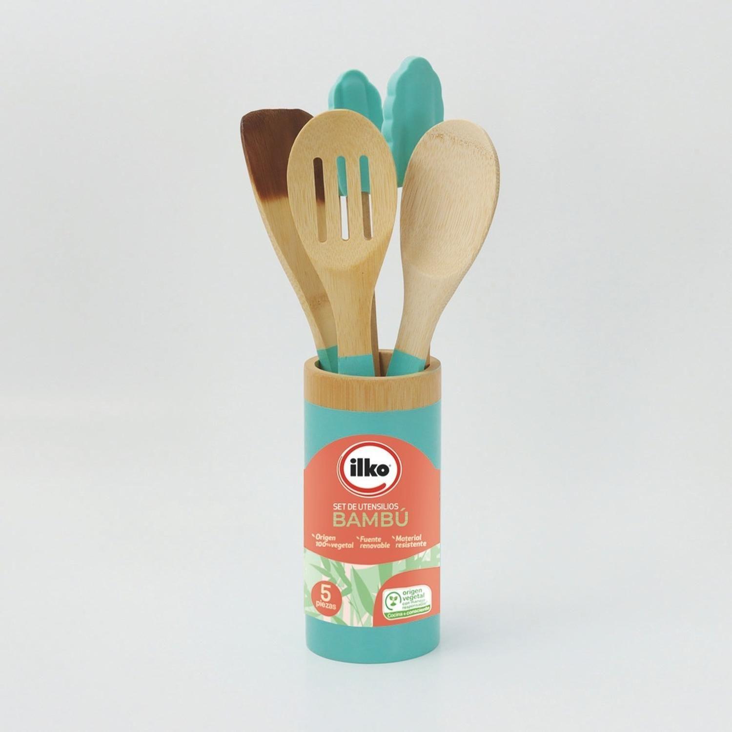 Set 4 Utensilios Bambu Menta Ilko-0