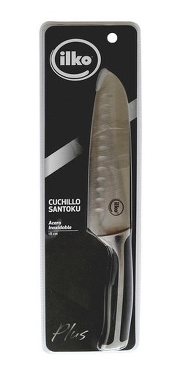Cuchillo Santoku 18 Cm Acero Inoxidable Plus Ilko-1