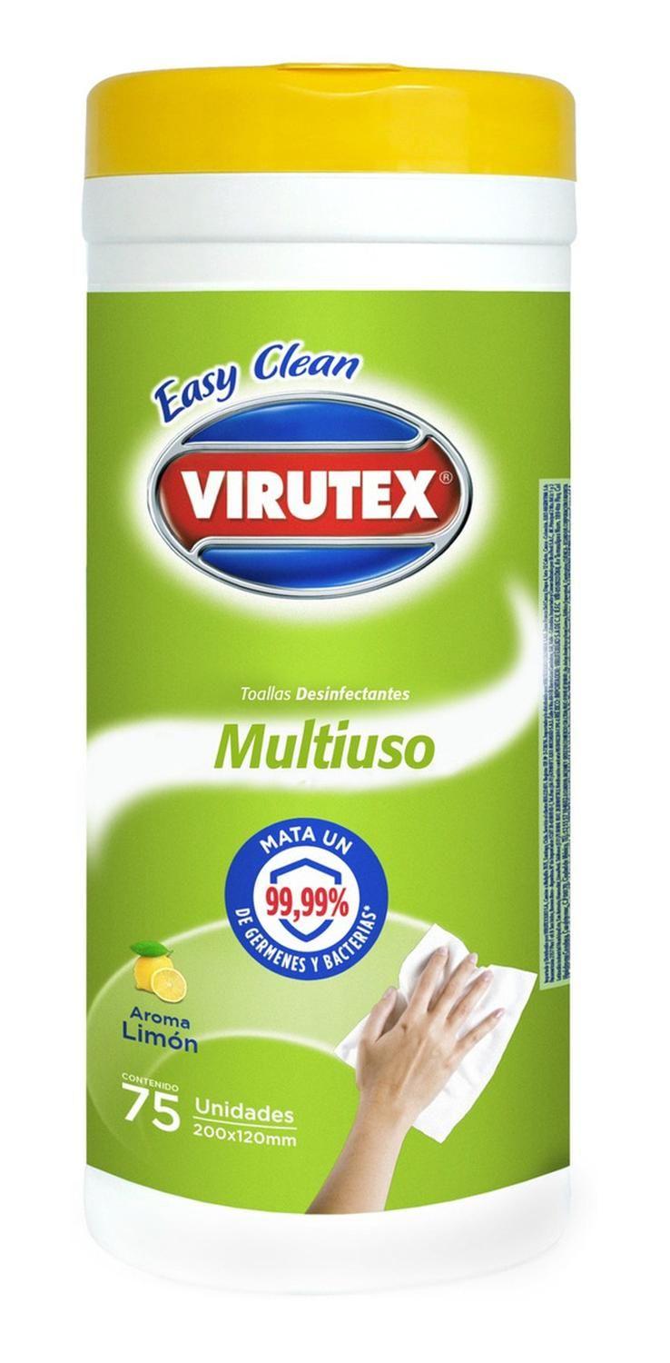 Toallas Húmedas Desinfectantes Multiuso X75 Un Limón Virutex-0