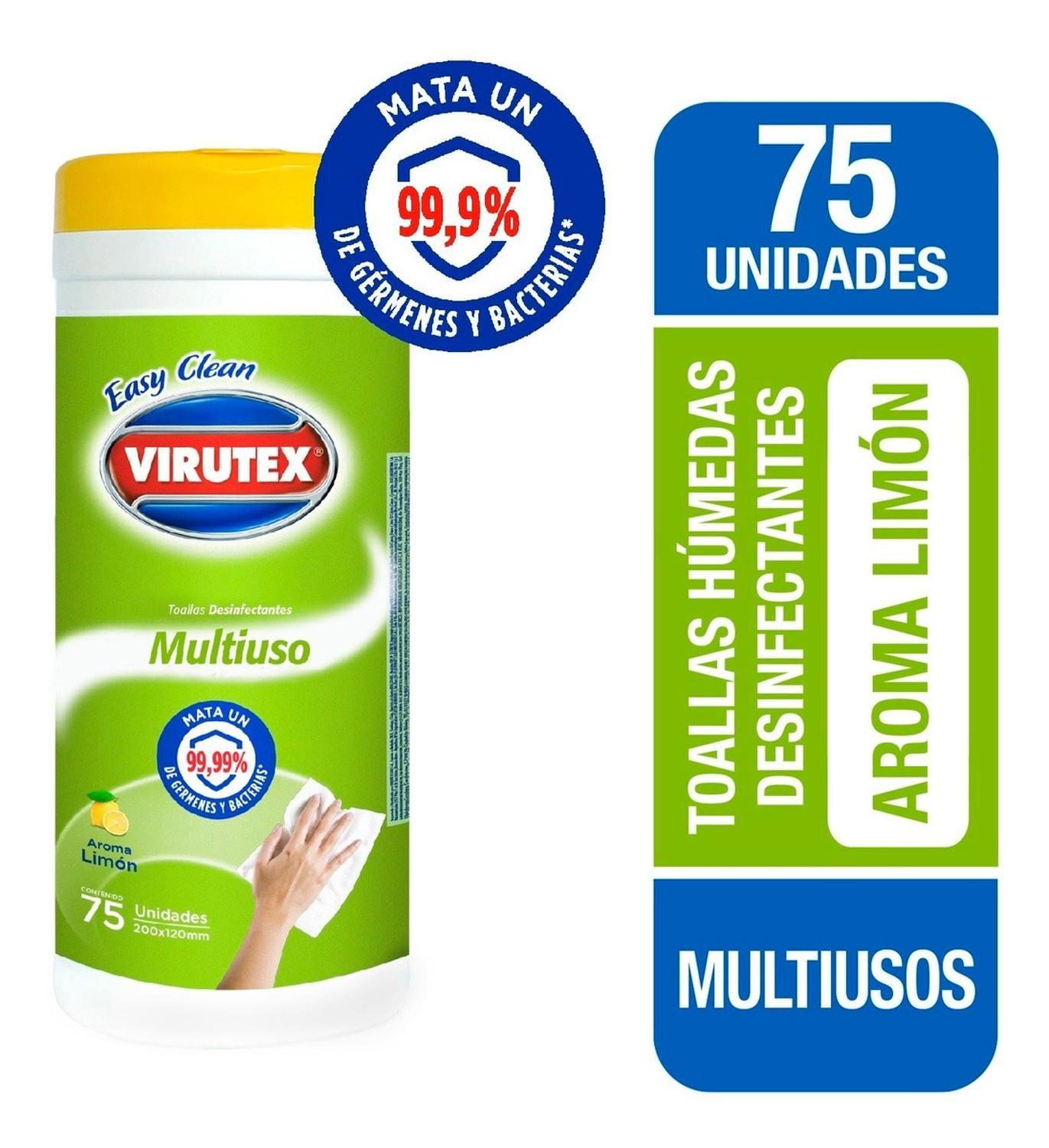 Toallas Húmedas Desinfectantes Multiuso X75 Un Limón Virutex-1
