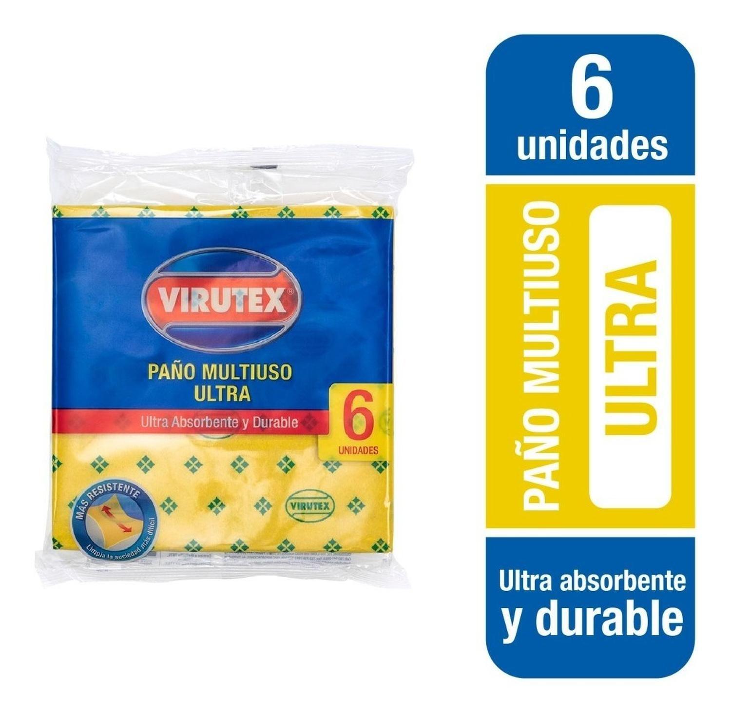 Paño Multiuso Ultra X6 Ultra Absorbente Amarillo Virutex-1